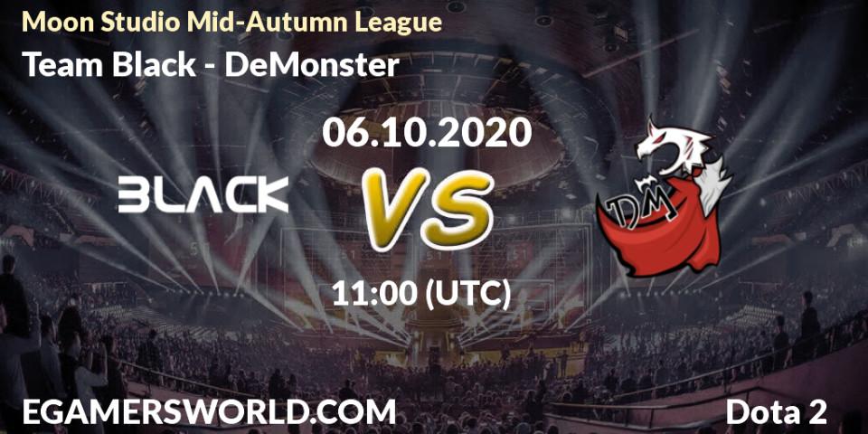 Prognose für das Spiel Team Black VS DeMonster. 06.10.20. Dota 2 - Moon Studio Mid-Autumn League