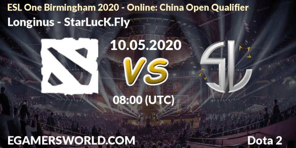 Prognose für das Spiel Longinus VS StarLucK.Fly. 10.05.20. Dota 2 - ESL One Birmingham 2020 - Online: China Open Qualifier
