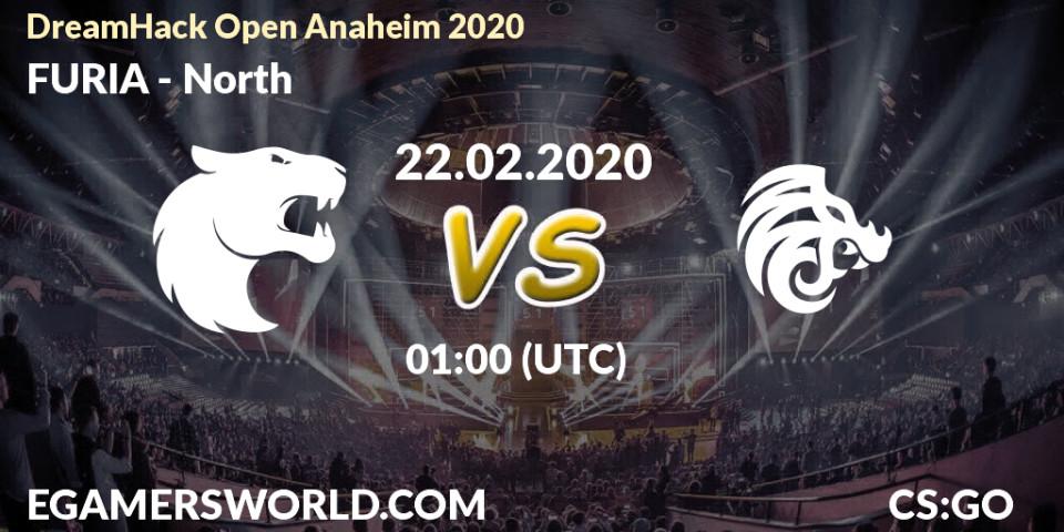 Prognose für das Spiel FURIA VS North. 22.02.2020 at 01:40. Counter-Strike (CS2) - DreamHack Open Anaheim 2020
