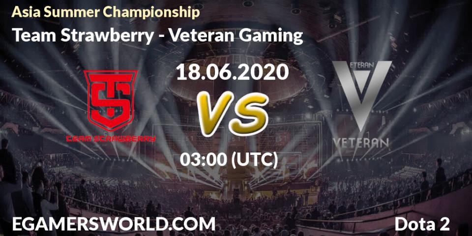 Prognose für das Spiel Team Strawberry VS Veteran Gaming. 18.06.20. Dota 2 - Asia Summer Championship