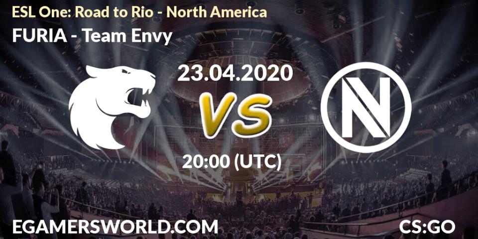 Prognose für das Spiel FURIA VS Team Envy. 23.04.20. CS2 (CS:GO) - ESL One: Road to Rio - North America
