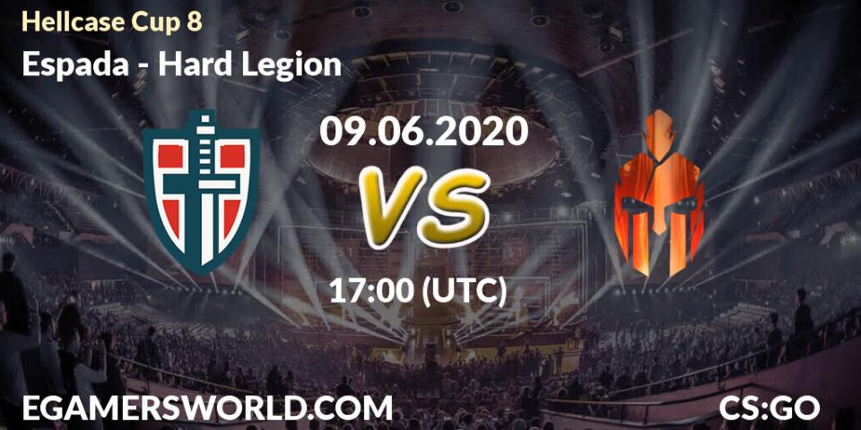 Prognose für das Spiel Espada VS Hard Legion. 09.06.2020 at 17:05. Counter-Strike (CS2) - Hellcase Cup 8