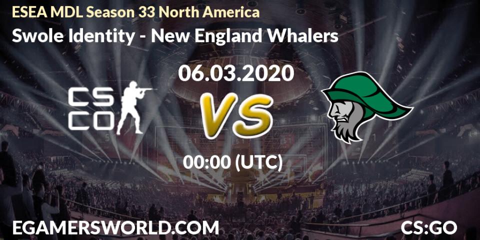 Prognose für das Spiel Swole Identity VS New England Whalers. 06.03.2020 at 01:10. Counter-Strike (CS2) - ESEA MDL Season 33 North America