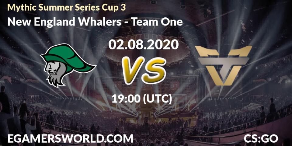 Prognose für das Spiel New England Whalers VS Team One. 02.08.2020 at 19:05. Counter-Strike (CS2) - Mythic Summer Series Cup 3