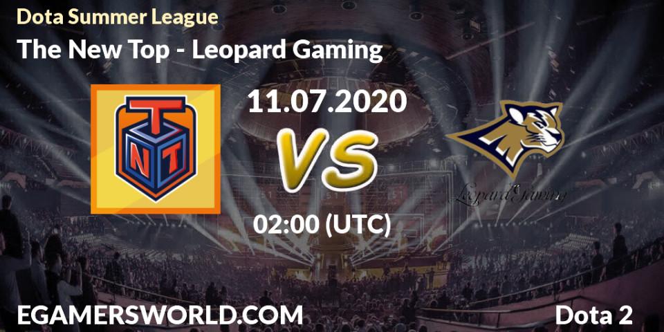 Prognose für das Spiel The New Top VS Leopard Gaming. 11.07.2020 at 02:09. Dota 2 - Dota Summer League