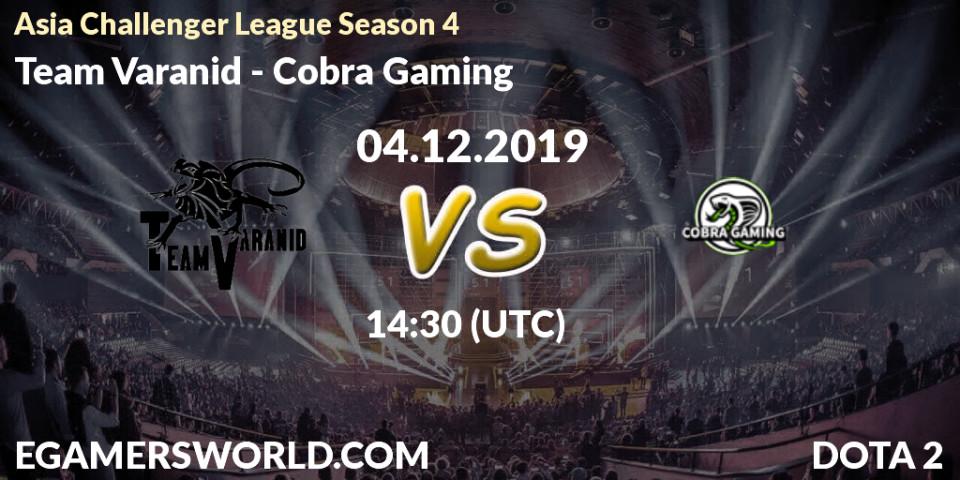 Prognose für das Spiel Team Varanid VS Cobra Gaming. 04.12.2019 at 14:30. Dota 2 - Asia Challenger League Season 4