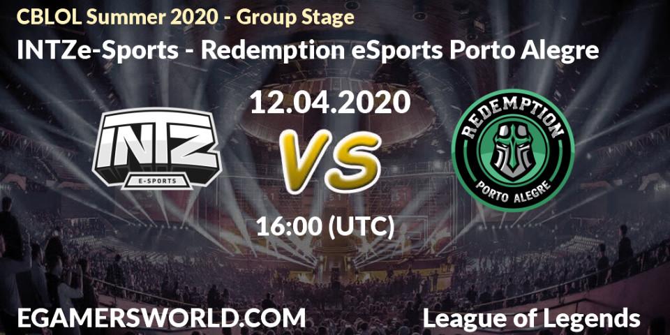 Prognose für das Spiel INTZ e-Sports VS Redemption eSports Porto Alegre. 12.04.20. LoL - CBLOL Summer 2020 - Group Stage