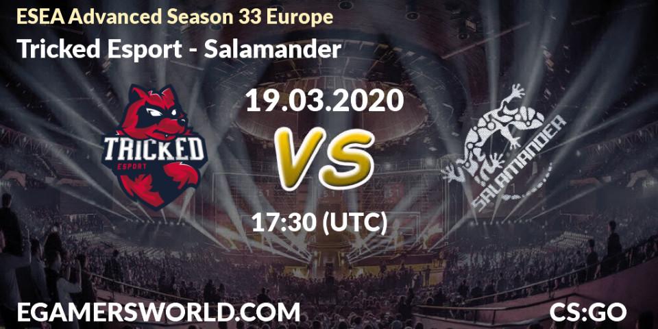 Prognose für das Spiel Tricked Esport VS Salamander. 19.03.2020 at 17:35. Counter-Strike (CS2) - ESEA Advanced Season 33 Europe