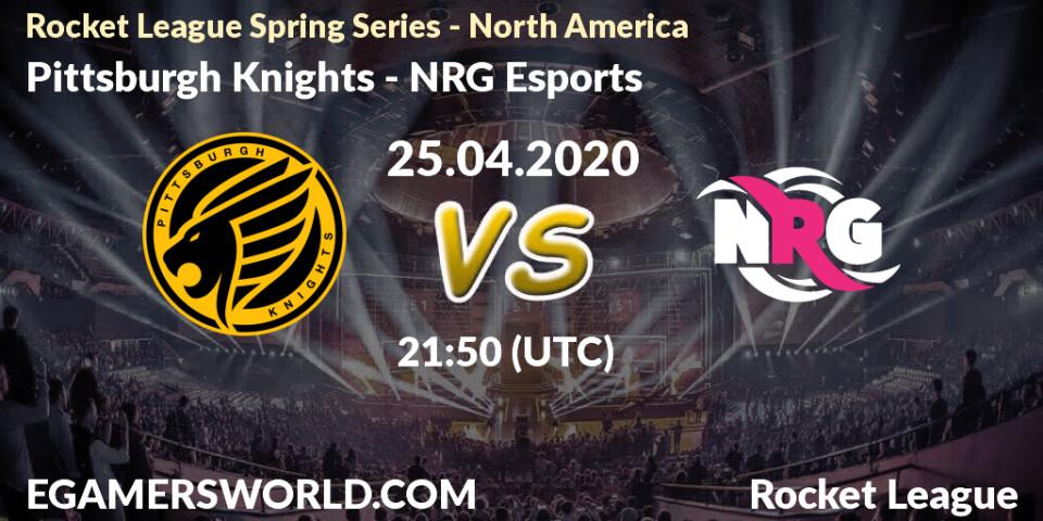 Prognose für das Spiel Pittsburgh Knights VS NRG Esports. 25.04.2020 at 21:50. Rocket League - Rocket League Spring Series - North America