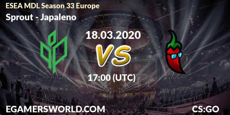 Prognose für das Spiel Sprout VS Japaleno. 18.03.2020 at 17:00. Counter-Strike (CS2) - ESEA MDL Season 33 Europe