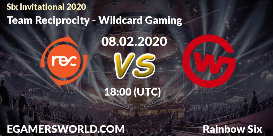 Prognose für das Spiel Team Reciprocity VS Wildcard Gaming. 08.02.20. Rainbow Six - Six Invitational 2020