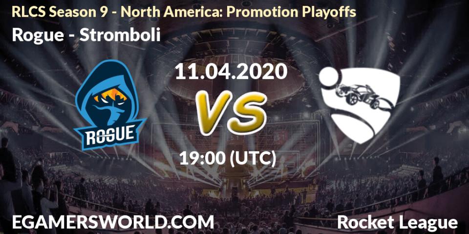 Prognose für das Spiel Rogue VS Stromboli. 11.04.2020 at 19:00. Rocket League - RLCS Season 9 - North America: Promotion Playoffs