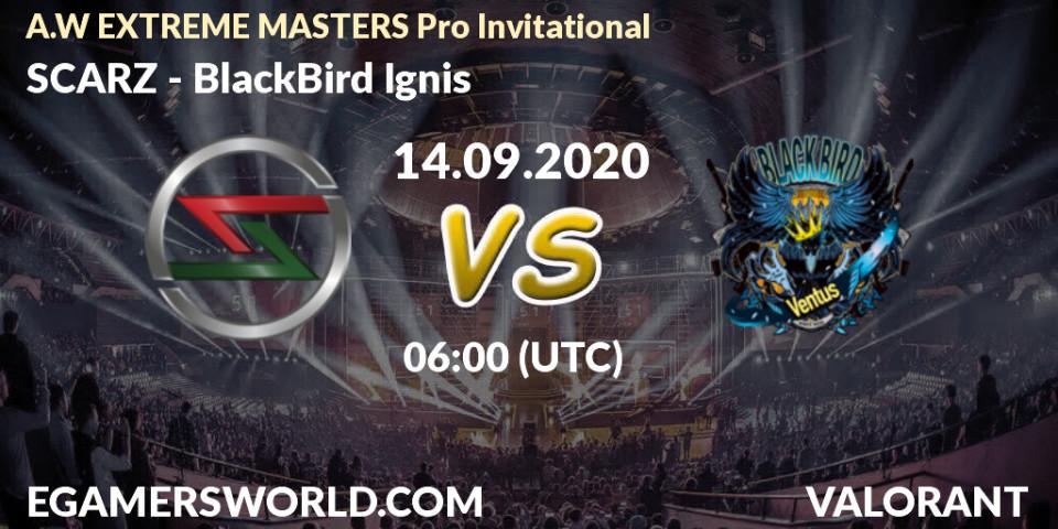 Prognose für das Spiel SCARZ VS BlackBird Ignis. 14.09.2020 at 06:00. VALORANT - A.W EXTREME MASTERS Pro Invitational