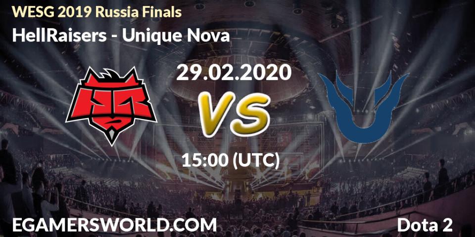 Prognose für das Spiel HellRaisers VS Unique Nova. 29.02.20. Dota 2 - WESG 2019 Russia Finals
