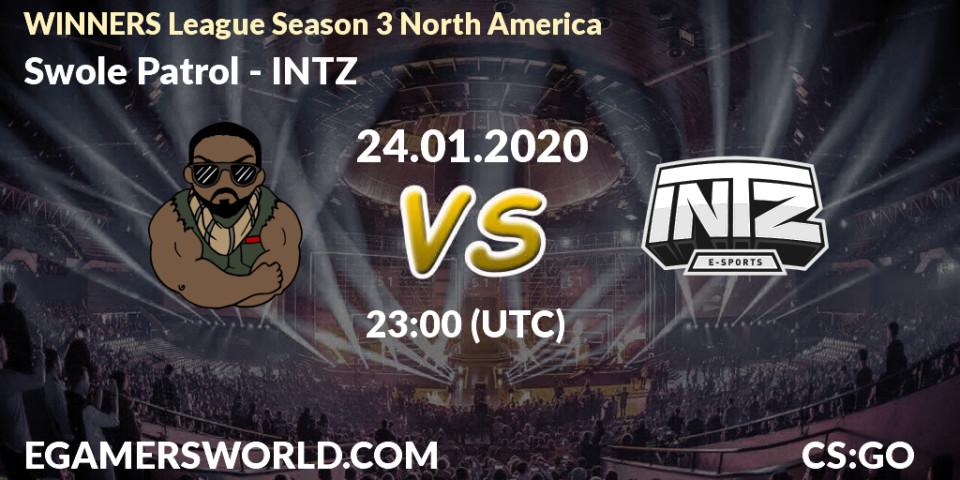 Prognose für das Spiel Swole Patrol VS INTZ. 25.01.20. CS2 (CS:GO) - WINNERS League Season 3 North America