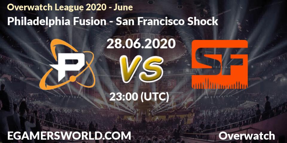 Prognose für das Spiel Philadelphia Fusion VS San Francisco Shock. 28.06.2020 at 23:00. Overwatch - Overwatch League 2020 - June