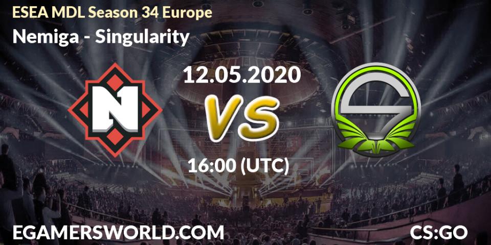 Prognose für das Spiel Nemiga VS Singularity. 12.05.20. CS2 (CS:GO) - ESEA MDL Season 34 Europe