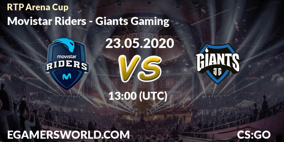 Prognose für das Spiel Movistar Riders VS Giants Gaming. 23.05.2020 at 13:00. Counter-Strike (CS2) - RTP Arena 2020