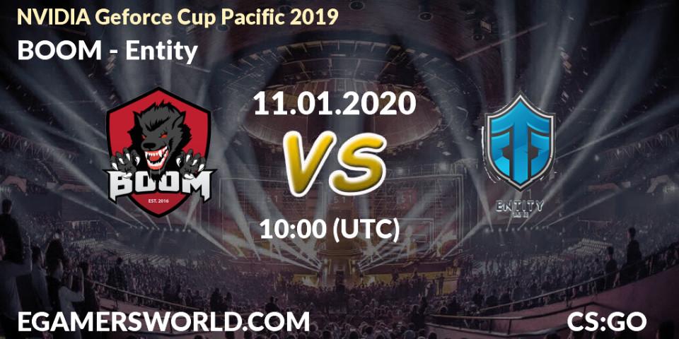 Prognose für das Spiel BOOM VS Entity. 11.01.20. CS2 (CS:GO) - NVIDIA Geforce Cup Pacific 2019