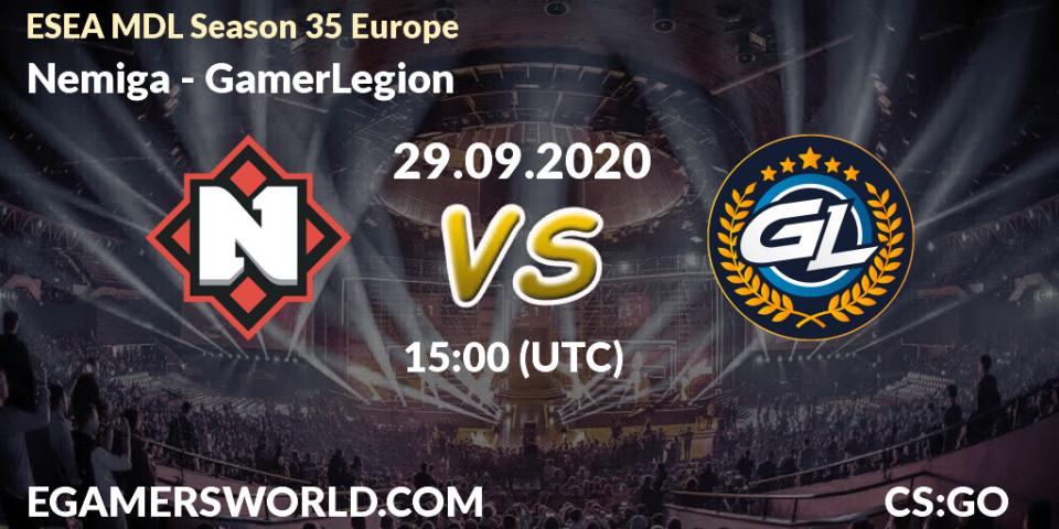 Prognose für das Spiel Nemiga VS GamerLegion. 29.09.2020 at 15:00. Counter-Strike (CS2) - ESEA MDL Season 35 Europe