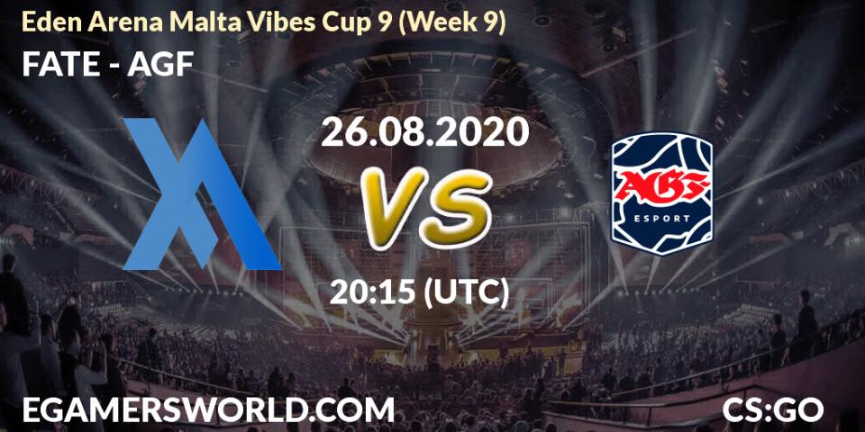 Prognose für das Spiel FATE VS AGF. 26.08.2020 at 20:15. Counter-Strike (CS2) - Eden Arena Malta Vibes Cup 9 (Week 9)
