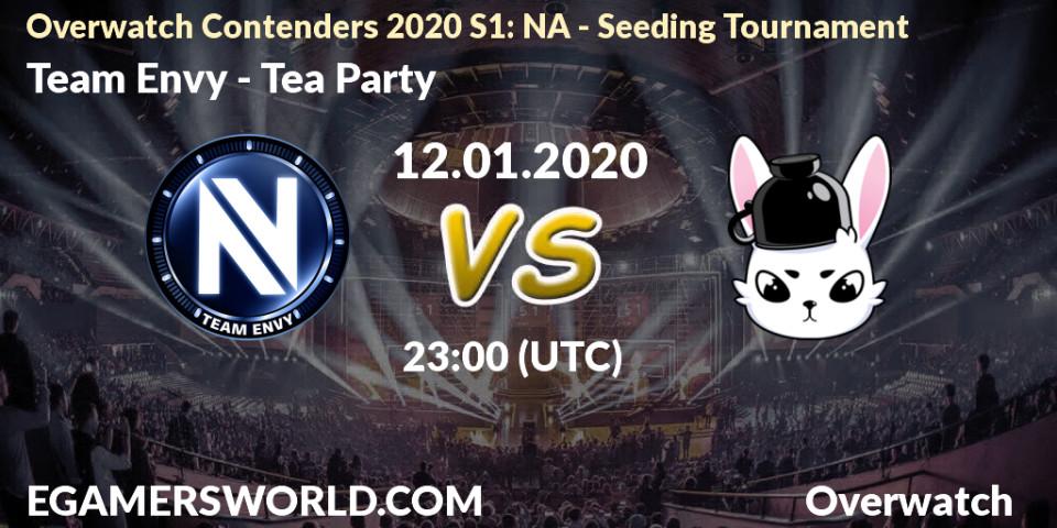 Prognose für das Spiel Team Envy VS Tea Party. 12.01.20. Overwatch - Overwatch Contenders 2020 S1: NA - Seeding Tournament