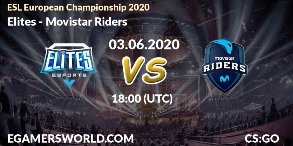 Prognose für das Spiel Elites VS Movistar Riders. 03.06.20. CS2 (CS:GO) - ESL European Championship 2020