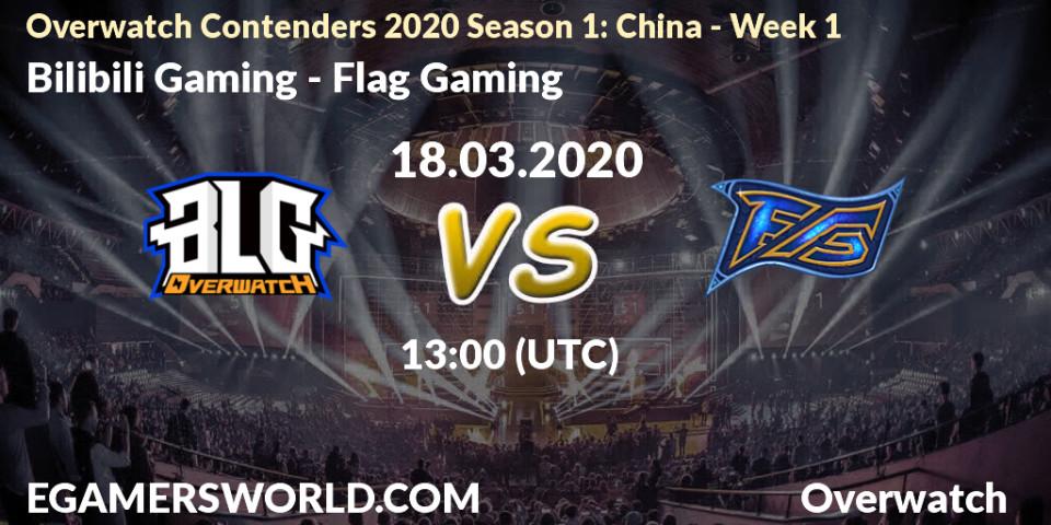 Prognose für das Spiel Bilibili Gaming VS Flag Gaming. 18.03.2020 at 13:00. Overwatch - Overwatch Contenders 2020 Season 1: China - Week 1