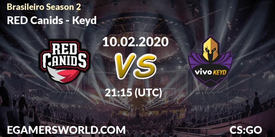Prognose für das Spiel RED Canids VS Keyd. 12.02.20. CS2 (CS:GO) - Brasileirão Season 2