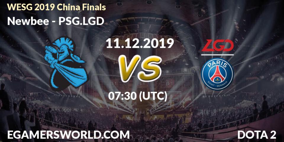 Prognose für das Spiel Newbee VS PSG.LGD. 11.12.19. Dota 2 - WESG 2019 China Finals