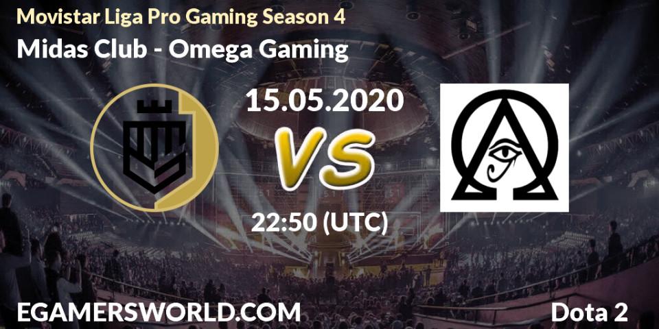 Prognose für das Spiel Midas Club VS Omega Gaming. 15.05.20. Dota 2 - Movistar Liga Pro Gaming Season 4