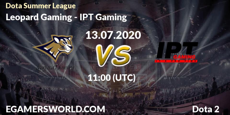 Prognose für das Spiel Leopard Gaming VS IPT Gaming. 13.07.20. Dota 2 - Dota Summer League