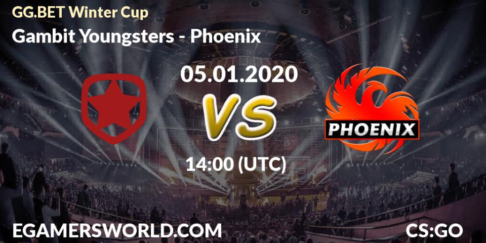 Prognose für das Spiel Gambit Youngsters VS Phoenix. 05.01.20. CS2 (CS:GO) - GG.BET Winter Cup	