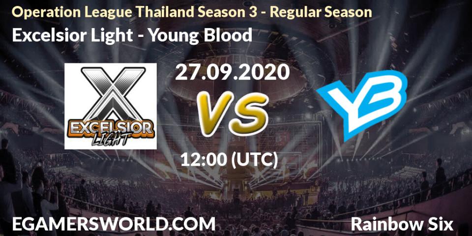 Prognose für das Spiel Excelsior Light VS Young Blood. 27.09.2020 at 12:00. Rainbow Six - Operation League Thailand Season 3 - Regular Season