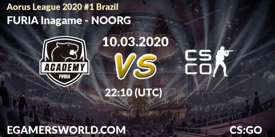 Prognose für das Spiel FURIA Inagame VS NOORG. 10.03.2020 at 22:10. Counter-Strike (CS2) - Aorus League 2020 #1 Brazil