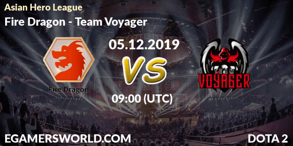 Prognose für das Spiel Fire Dragon VS Team Voyager. 05.12.19. Dota 2 - Asian Hero League