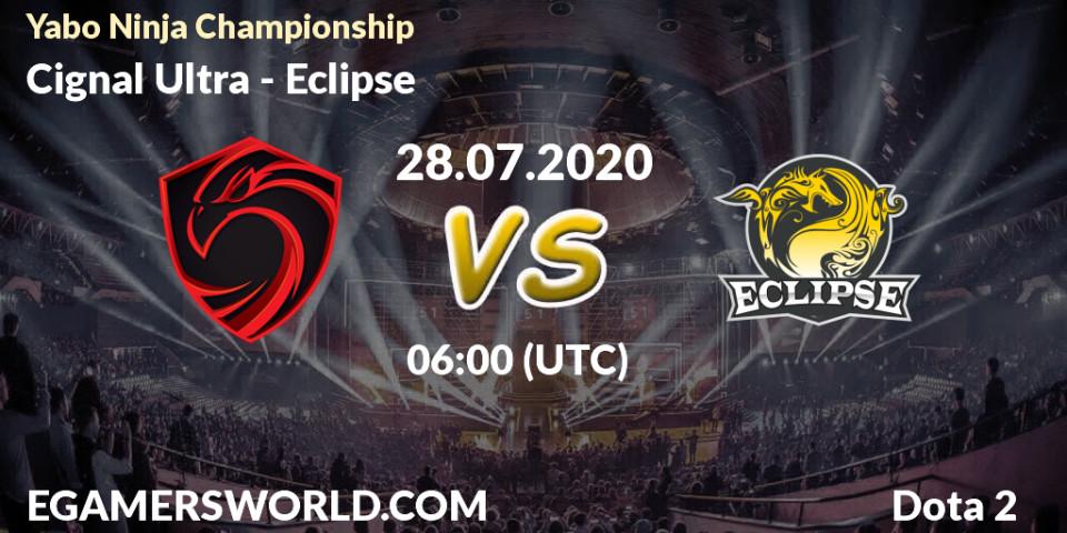 Prognose für das Spiel Cignal Ultra VS Eclipse. 28.07.20. Dota 2 - Yabo Ninja Championship