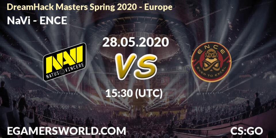 Prognose für das Spiel NaVi VS ENCE. 28.05.20. CS2 (CS:GO) - DreamHack Masters Spring 2020 - Europe