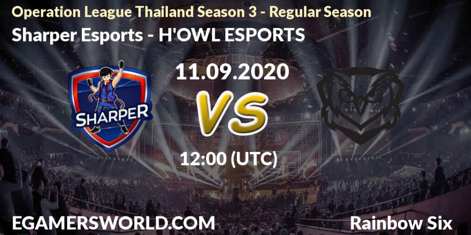 Prognose für das Spiel Sharper Esports VS H'OWL ESPORTS. 11.09.2020 at 12:00. Rainbow Six - Operation League Thailand Season 3 - Regular Season