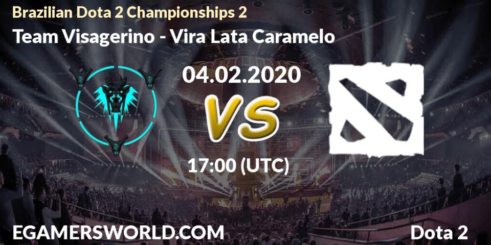 Prognose für das Spiel Team Visagerino VS Vira Lata Caramelo. 04.02.2020 at 17:46. Dota 2 - Brazilian Dota 2 Championships 2
