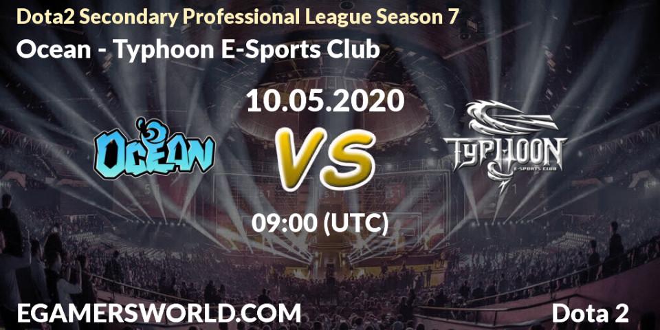 Prognose für das Spiel Ocean VS Typhoon E-Sports Club. 10.05.2020 at 08:12. Dota 2 - Dota2 Secondary Professional League 2020