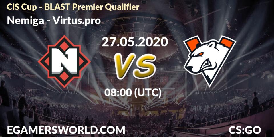 Prognose für das Spiel Nemiga VS Virtus.pro. 27.05.2020 at 08:00. Counter-Strike (CS2) - CIS Cup - BLAST Premier Qualifier