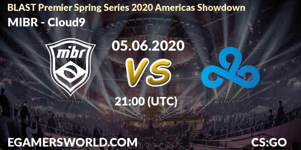 Prognose für das Spiel MIBR VS Cloud9. 05.06.2020 at 21:45. Counter-Strike (CS2) - BLAST Premier Spring Series 2020 Americas Showdown 