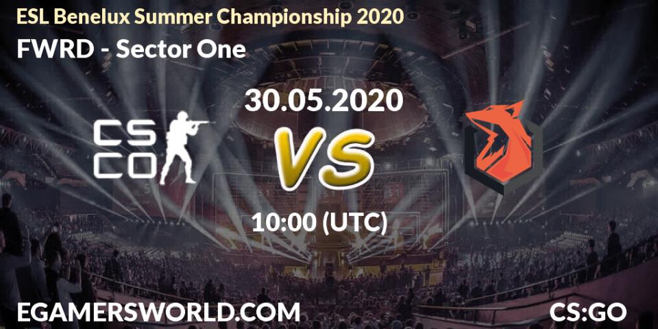 Prognose für das Spiel FWRD VS Sector One. 30.05.2020 at 10:00. Counter-Strike (CS2) - ESL Benelux Summer Championship 2020