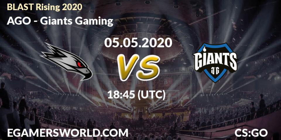 Prognose für das Spiel AGO VS Giants Gaming. 05.05.2020 at 18:45. Counter-Strike (CS2) - BLAST Rising 2020