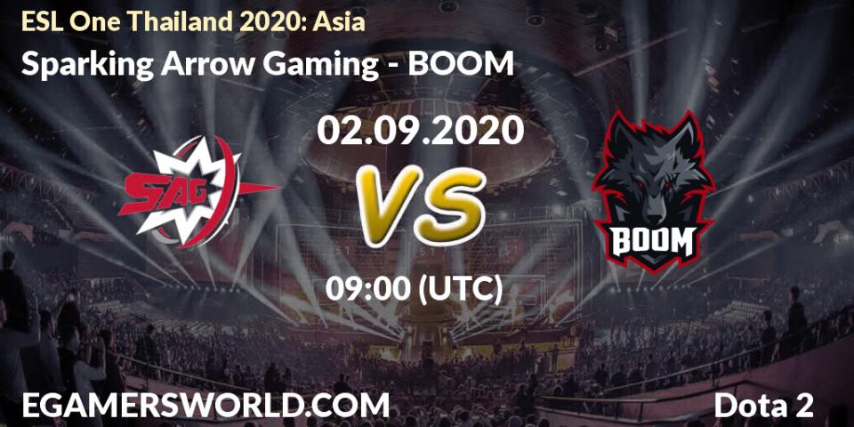 Prognose für das Spiel Sparking Arrow Gaming VS BOOM. 02.09.20. Dota 2 - ESL One Thailand 2020: Asia