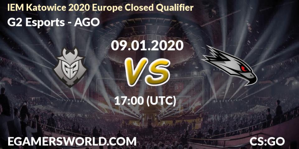 Prognose für das Spiel G2 Esports VS AGO. 09.01.20. CS2 (CS:GO) - IEM Katowice 2020 Europe Closed Qualifier