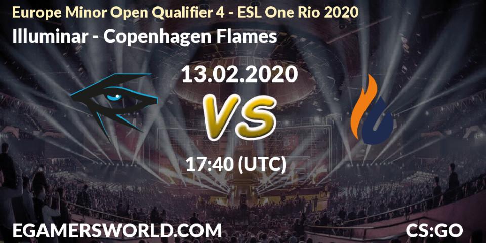Prognose für das Spiel Illuminar VS Copenhagen Flames. 13.02.20. CS2 (CS:GO) - Europe Minor Open Qualifier 4 - ESL One Rio 2020