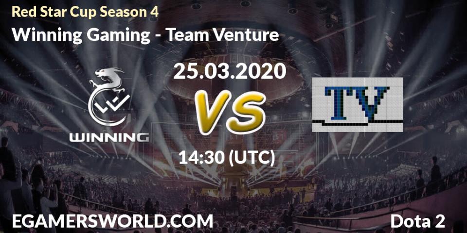 Prognose für das Spiel Winning Gaming VS Team Venture. 25.03.20. Dota 2 - Red Star Cup Season 4