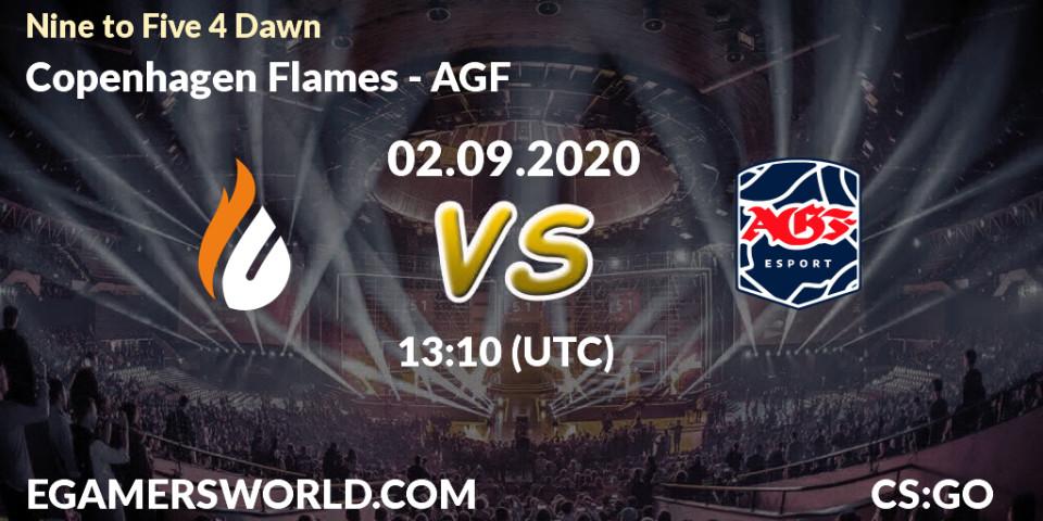 Prognose für das Spiel Copenhagen Flames VS AGF. 02.09.2020 at 13:10. Counter-Strike (CS2) - Nine to Five 4 Dawn